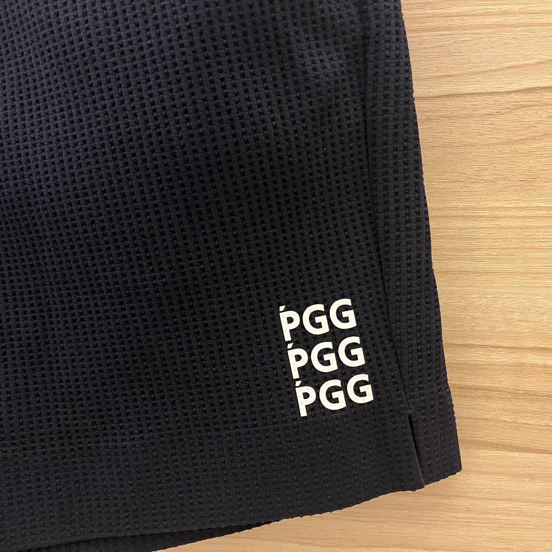 新品★28,600円 4（M）PGG パーリーゲイツ ロゴハーフパンツ 紺白
