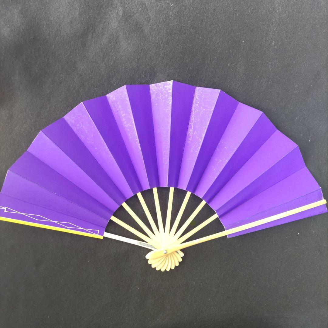舞扇 (17) 未使用新品 美品 表裏色違い2本セット 扇子 舞台 工芸品