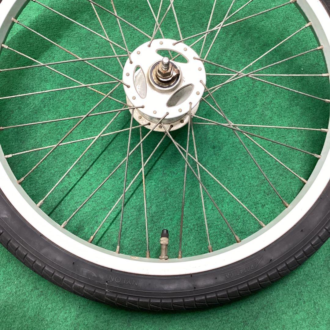 アルミホイール　20x1.75 前輪　タイヤ付　ハブダイナモ　フロント　J1端子