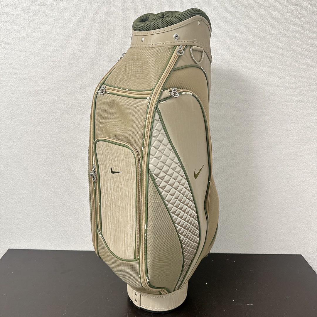 NIKE GOLF 希少キルティング キャディバッグ 5分割 ベージュ×カーキ
