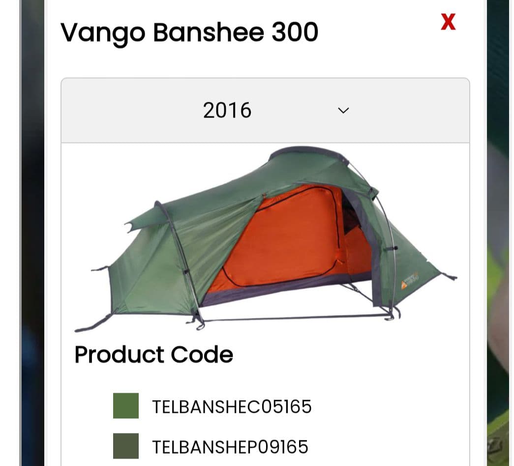 テント・タープ vango banshee300