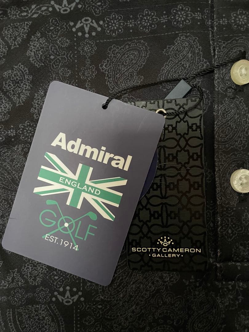 Admiral×スコッティキャメロンゴルフシャツ ブラック