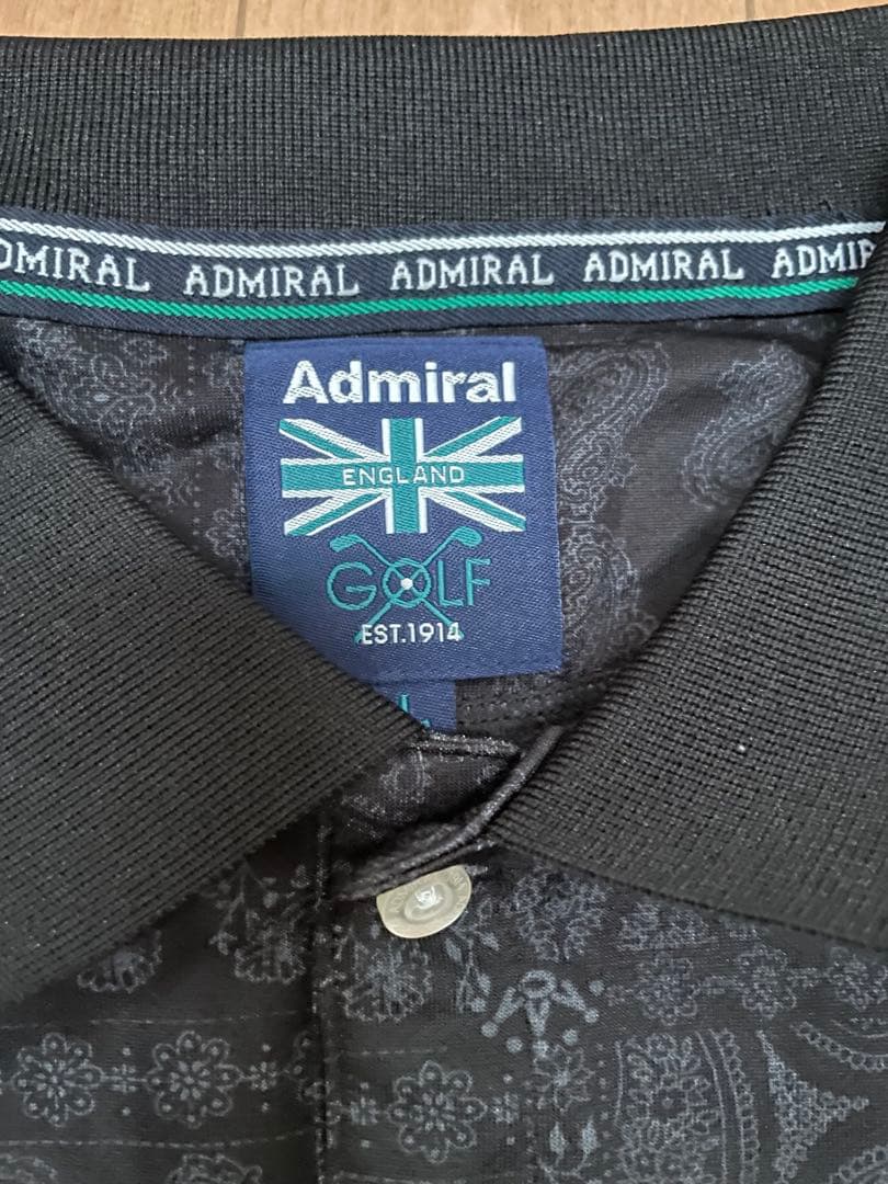 Admiral×スコッティキャメロンゴルフシャツ ブラック