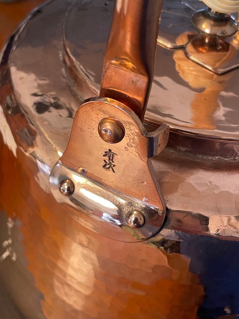 京都有次　銅製　大型やかん（容量3.5L） 『江戸型』