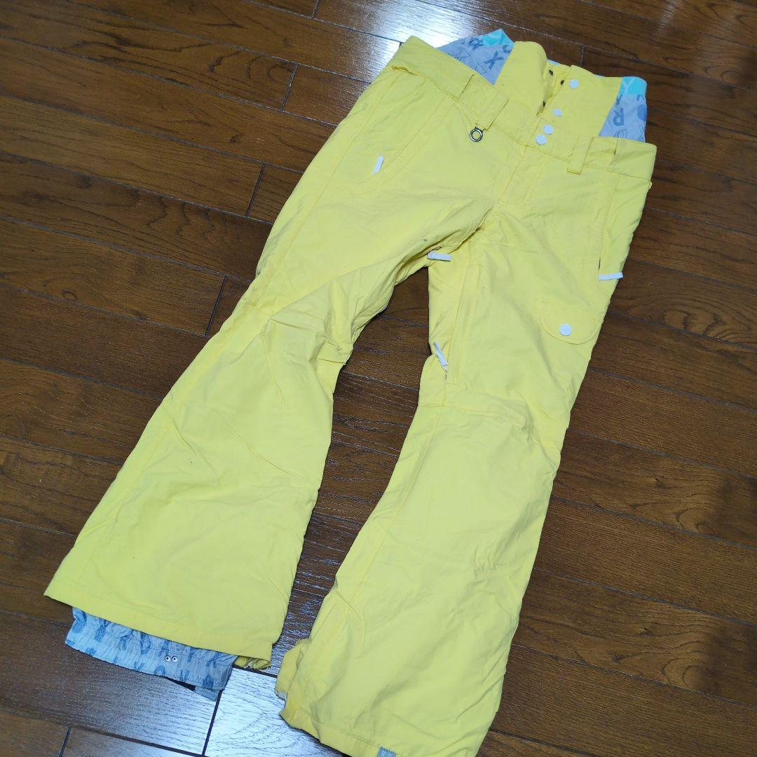 ROXY　スノボウェア　上下セット　Ｍ　レッド　イエロー　ロゴ