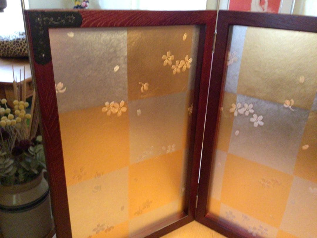 ⭕️⭕️ 【新品】端午の節句 五月人形 屏風 木製 金箔 桜 お雛様⭕️⭕️