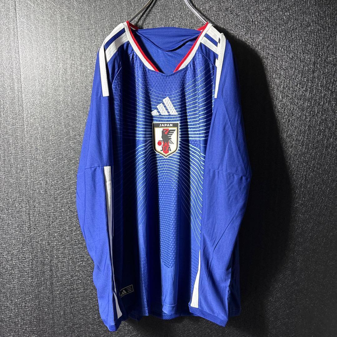 【★日本代表】古着 アディダス サッカー メンズ 新ユニフォーム 長袖 2XL