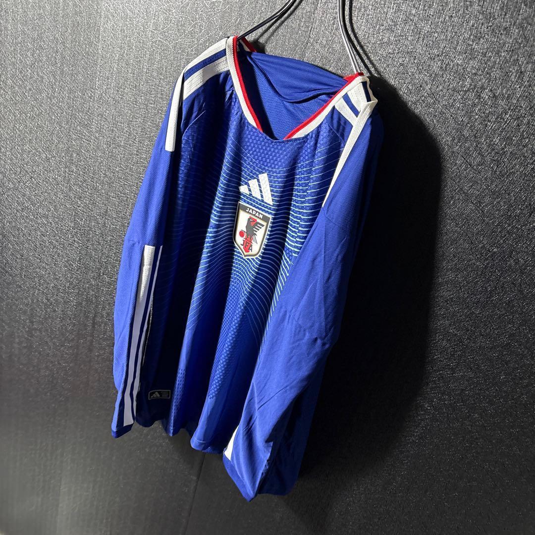 【★日本代表】古着 アディダス サッカー メンズ 新ユニフォーム 長袖 2XL
