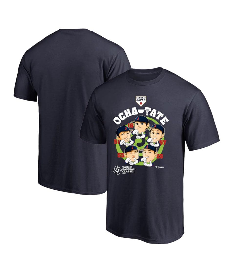 Fanatics お茶たてポーズ Tシャツ L ネイビー WBC 2026