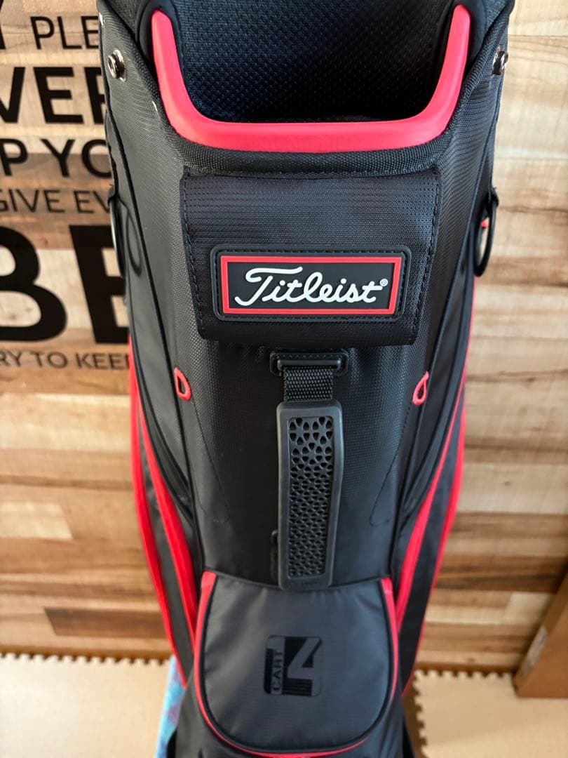Titleist キャディバッグ 14分割 ブラック/レッド