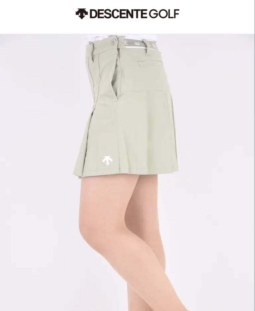 DESCENTE GOLF プリーツスカート ライトグリーン