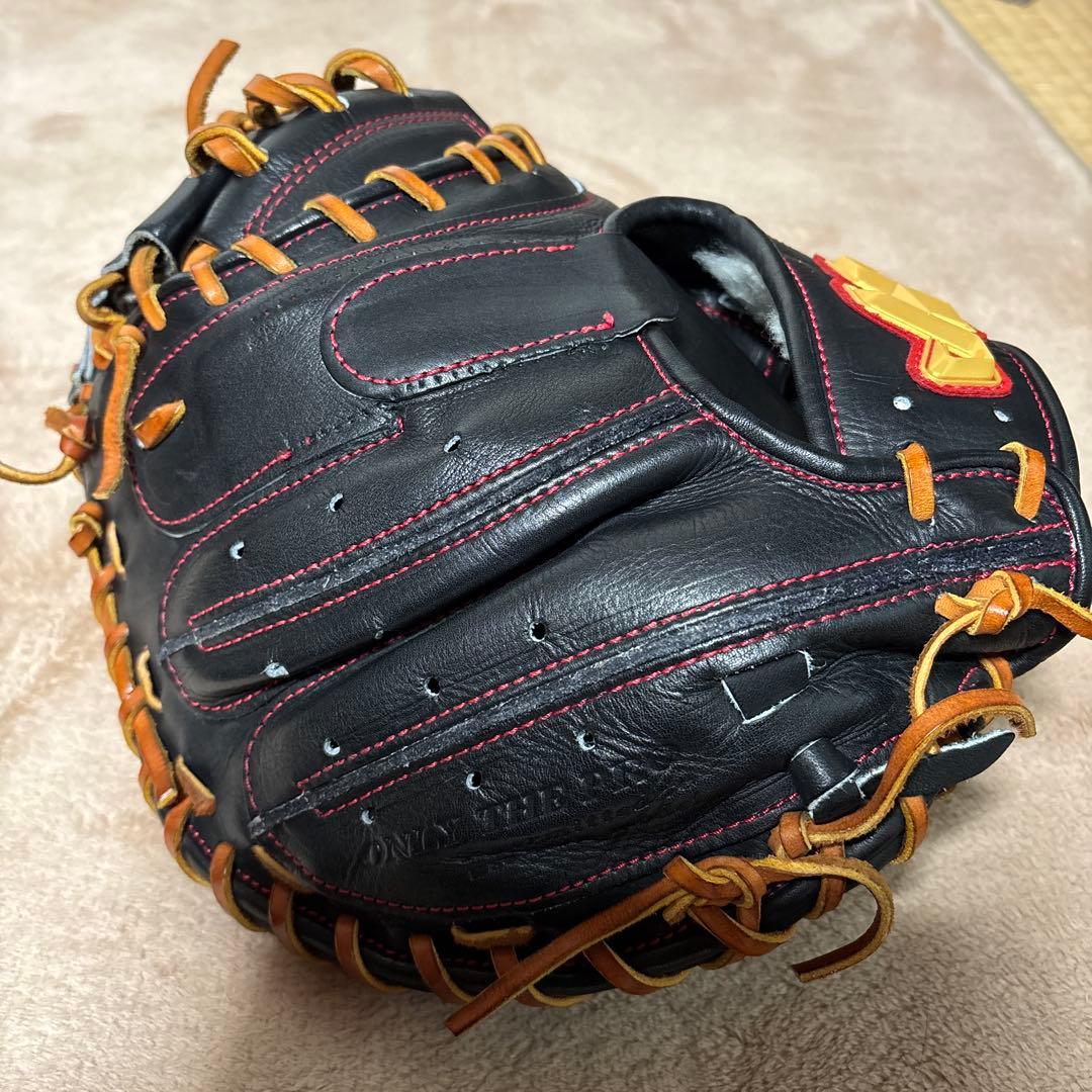 美品・屋外未使用 ハタケヤマ 硬式キャッチャーミット PBW-7209 ブラック