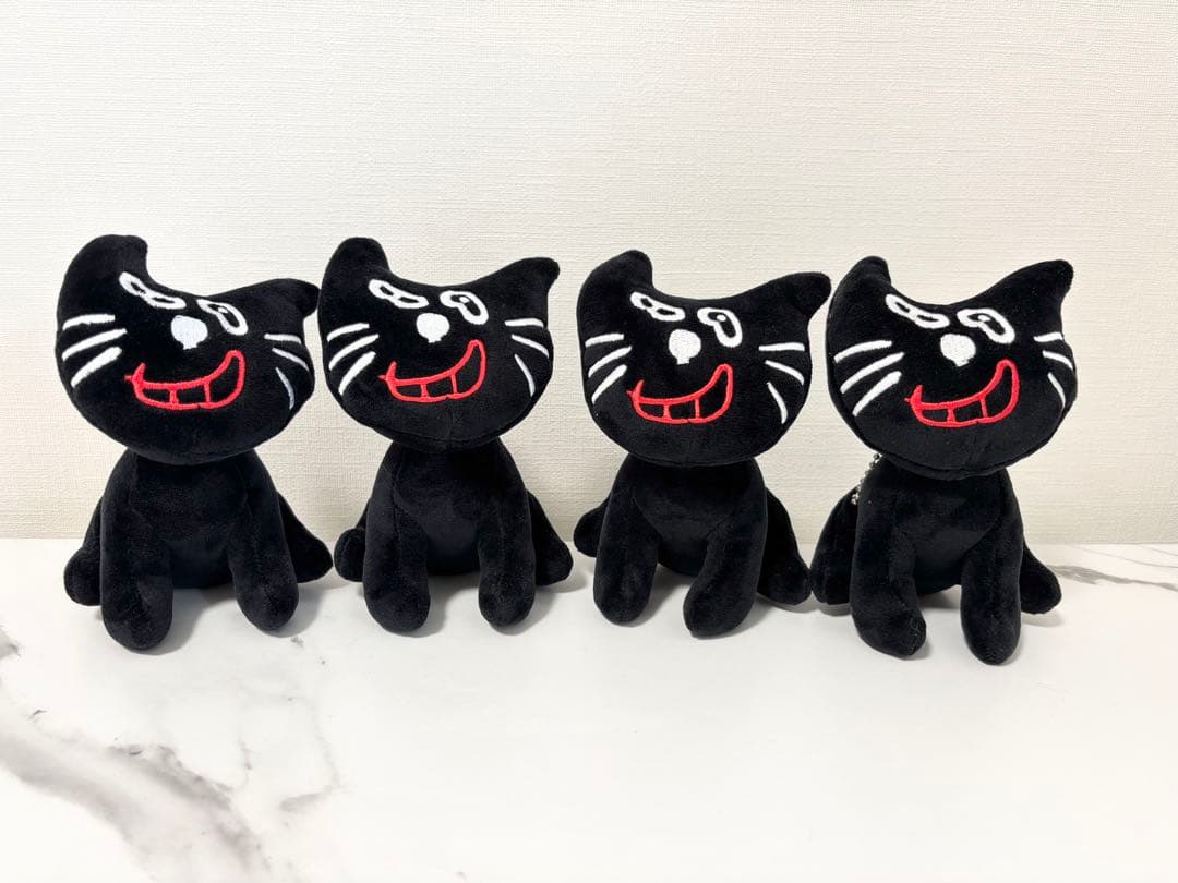 キヨ猫 ぬいぐるみ マスコット　LEVEL4 キヨ　黒猫　TOP4 おすわり