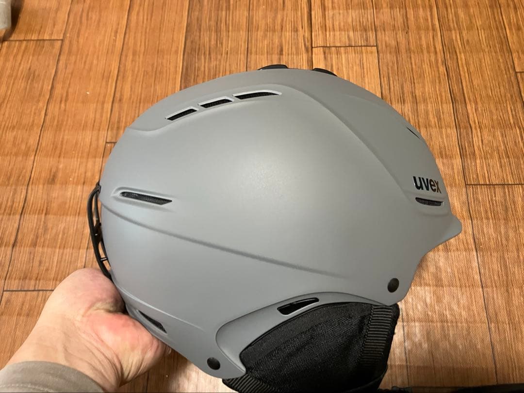 uvex ヘルメット 59-62 cm グレー ゴーグル付き