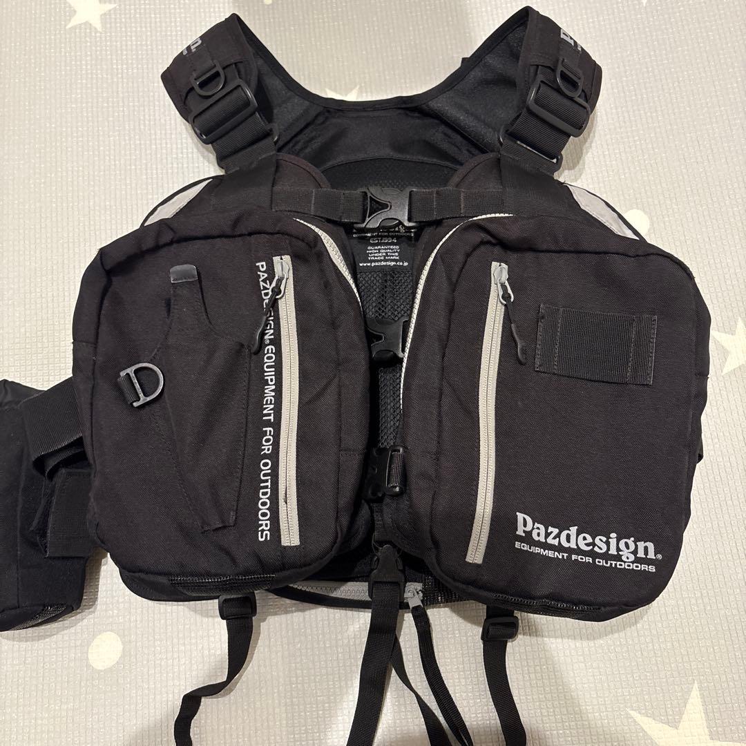 Pazdesign フィッシングベスト 黒