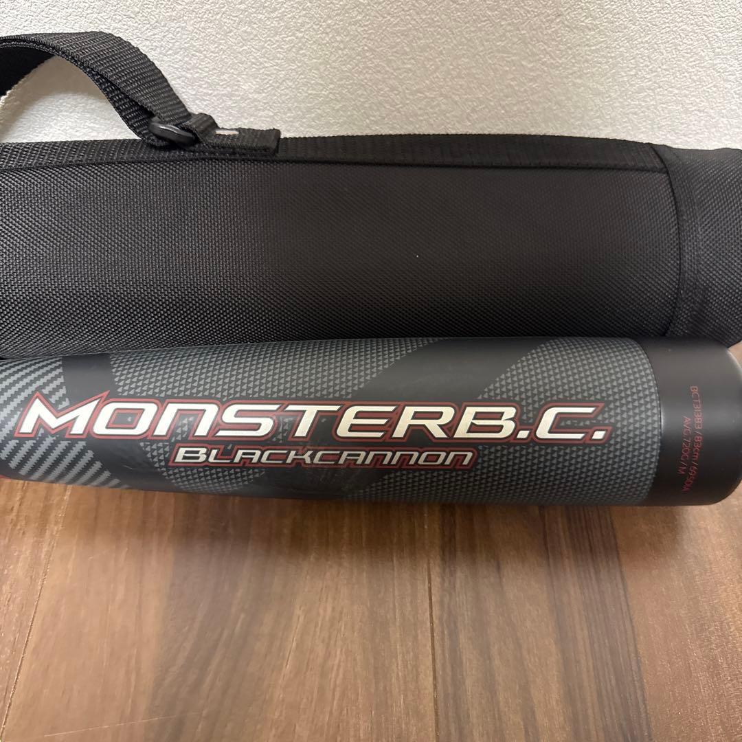 極美品 ZETT MONSTERB.C. モンスターブラックキャノン 軟式バット