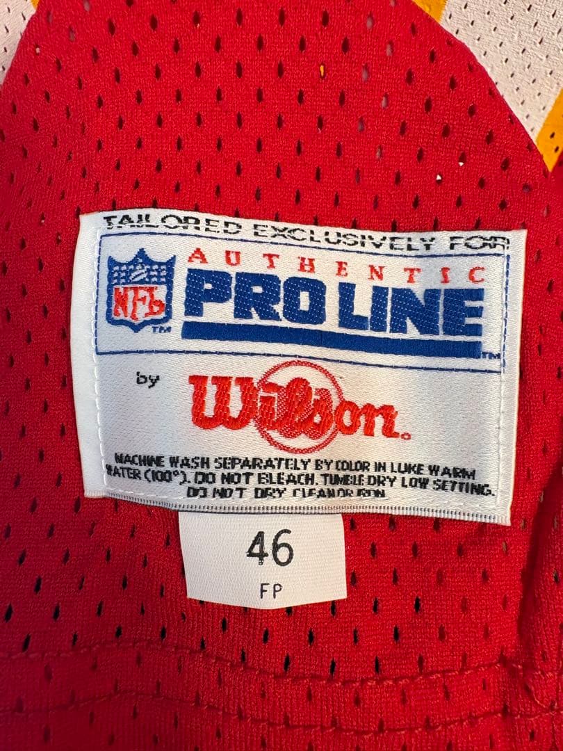 NFL カンザスシティ・チーフス　ジョー・モンタナ選手　ユニフォーム