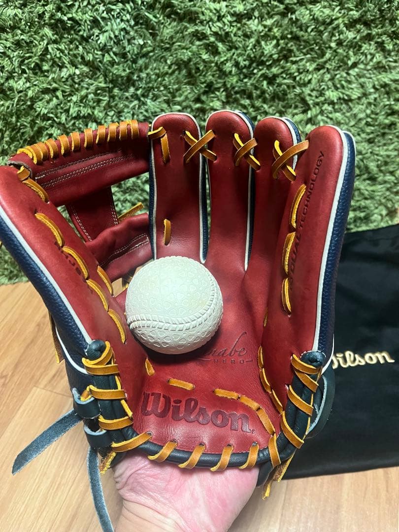 T*U様 ウィルソン ワナビーヒーローデュアル 軟式内野手用87型 ネイビーSS