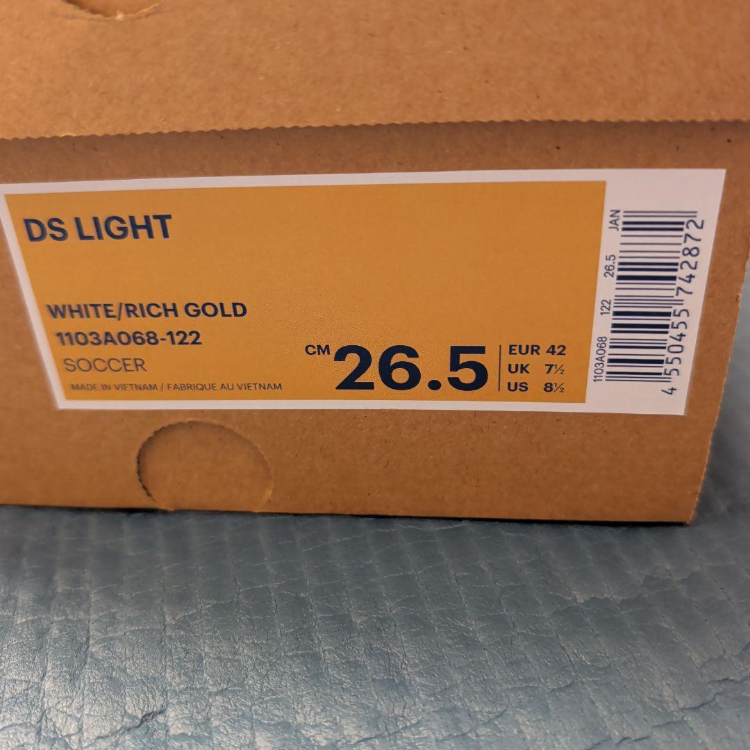 新品未使用　ASICS サッカーシューズ ホワイト/ゴールド　26.5cm