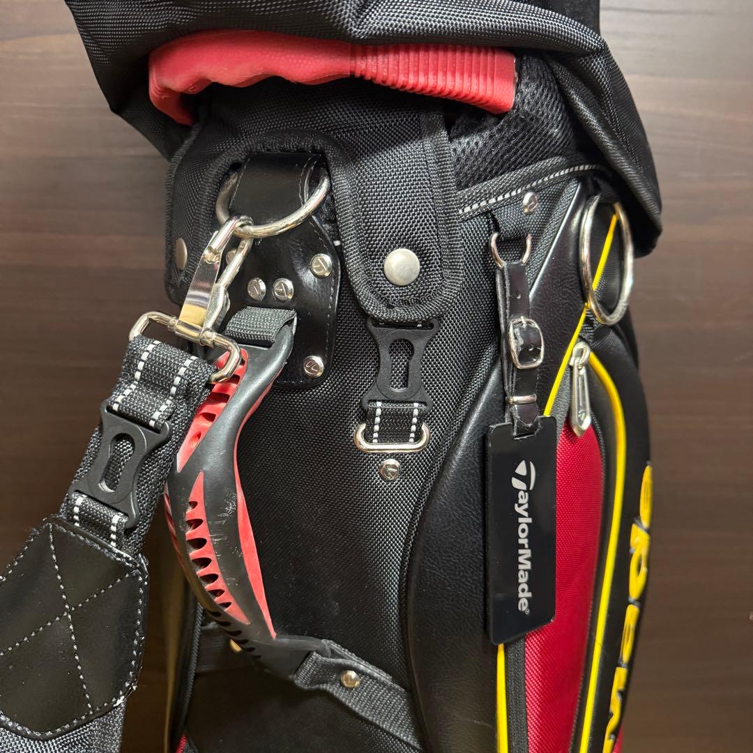 TaylorMade キャディバッグ ゴルフバッグ 赤 黒 黄