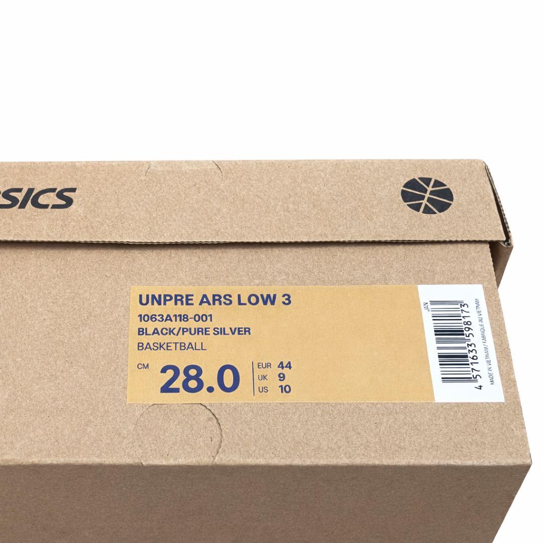 28cm ballaholic ASICS UNPRE ARS LOW 3 黒