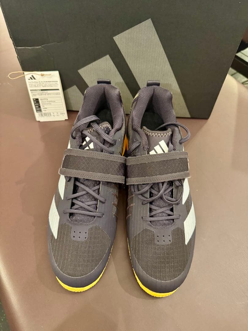 adidas シューズ 28.5cm ブラック/イエロー ウエイトリフティング