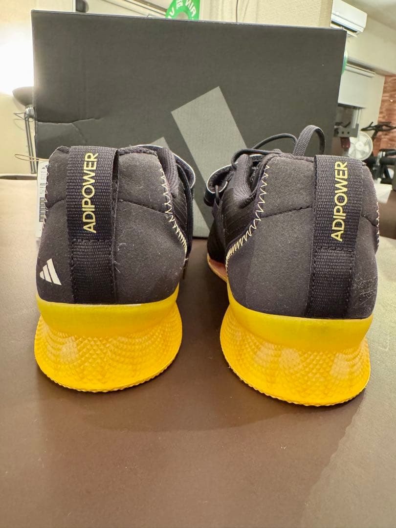 adidas シューズ 28.5cm ブラック/イエロー ウエイトリフティング