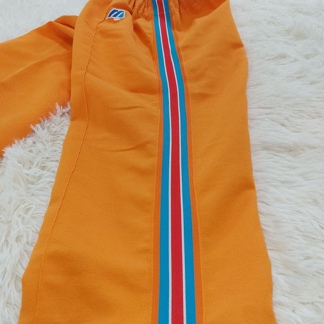 【希少】70s-80s 美津濃 MIZUNO トラックパンツ Mロゴ オレンジ