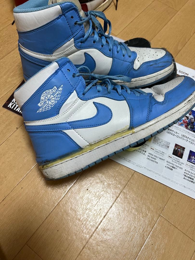 中古品！Nike Air Jordan1 UNC ブルー/ホワイト 箱なし！
