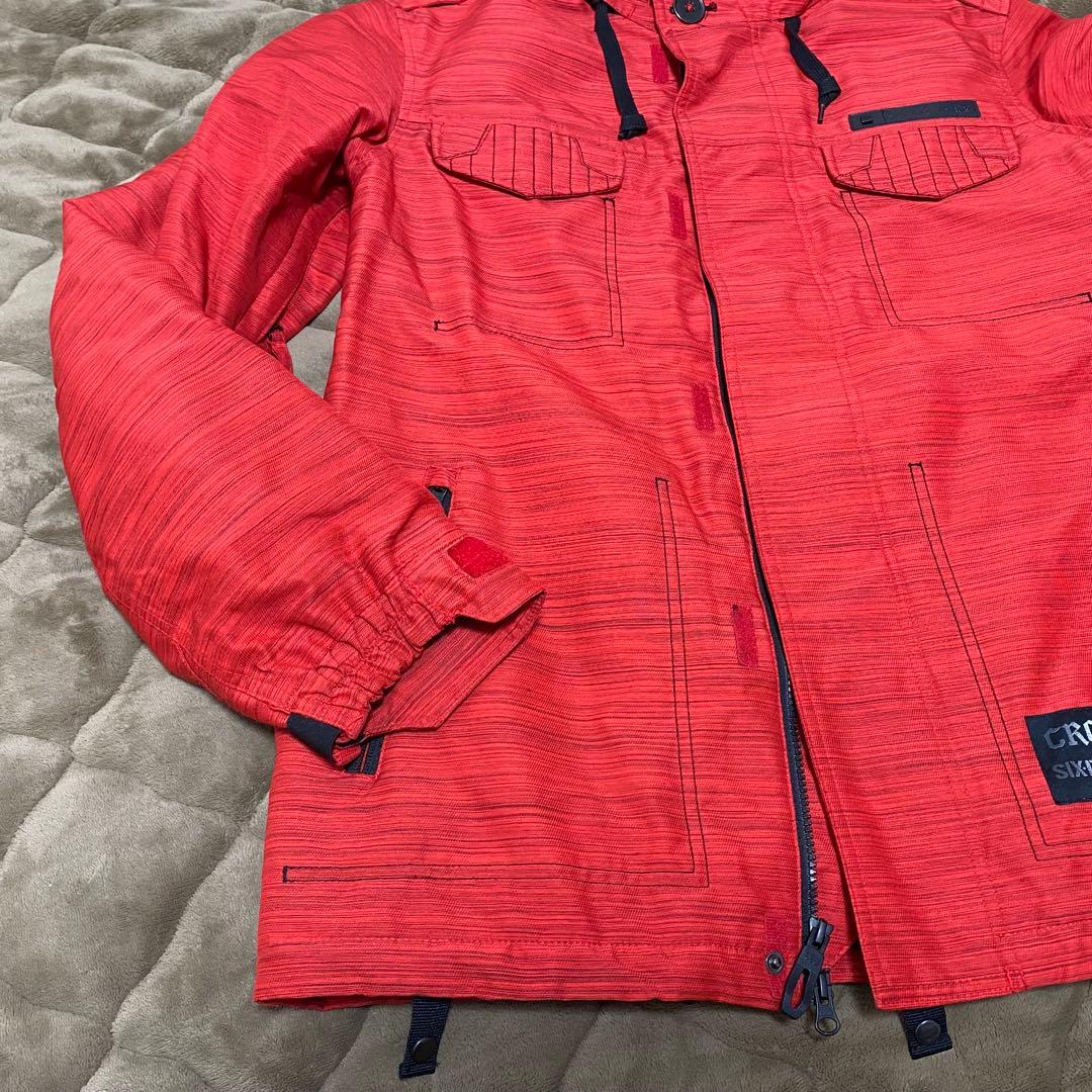 【686╳CROOKS CASTLES】スノボ撥水ウェア赤RED（M）