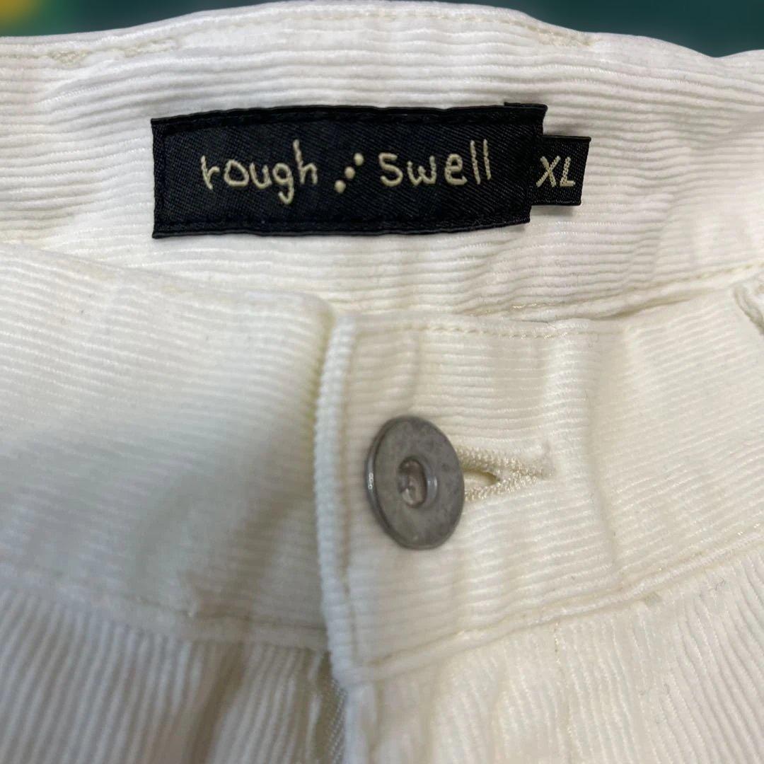 ラフ&スウェルrough and swell ゴルフコーデュロイパンツ白XL