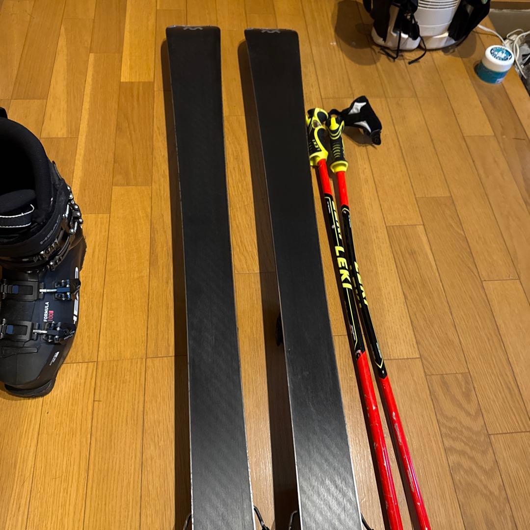 HEADブーツ、volkl168cm板、LEKIストック、ビンディング4点セット