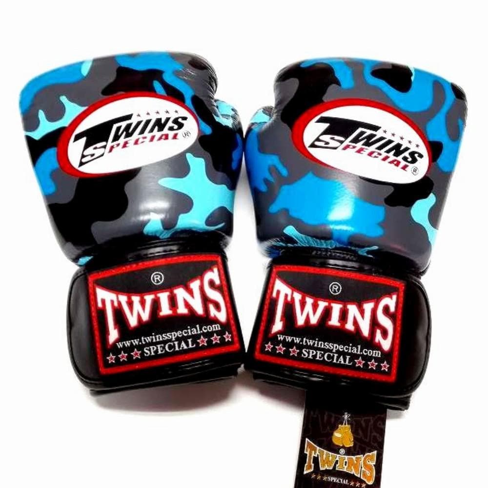 新品 正規 TWINS 本格ボクシンググローブ 本革製 サイズ選択 青迷彩