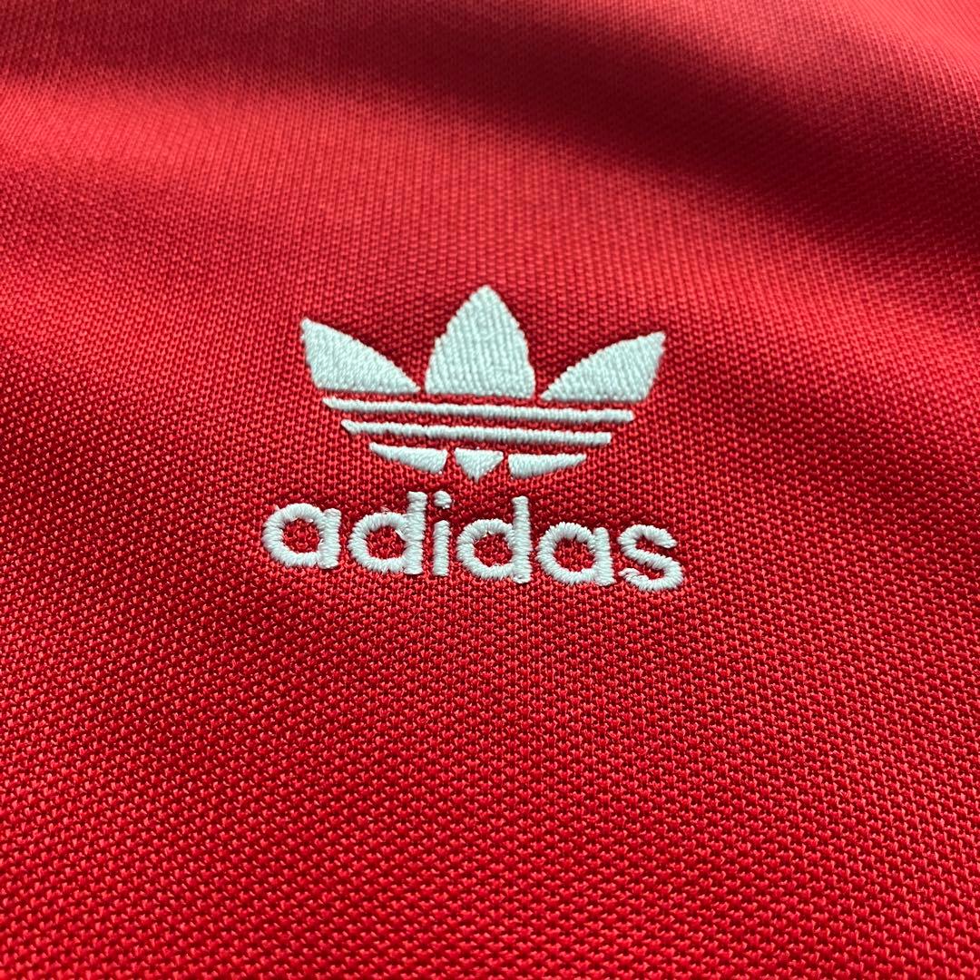 【タグ付き新品未使用】 adidas トラックジャケット ダブルジップ 赤 L