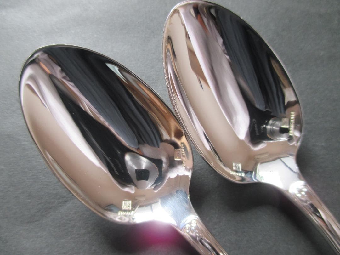 極美品☆仏蘭西高級銀器☆クリストフルシルバー コーヒースプーン2本　マルメゾン