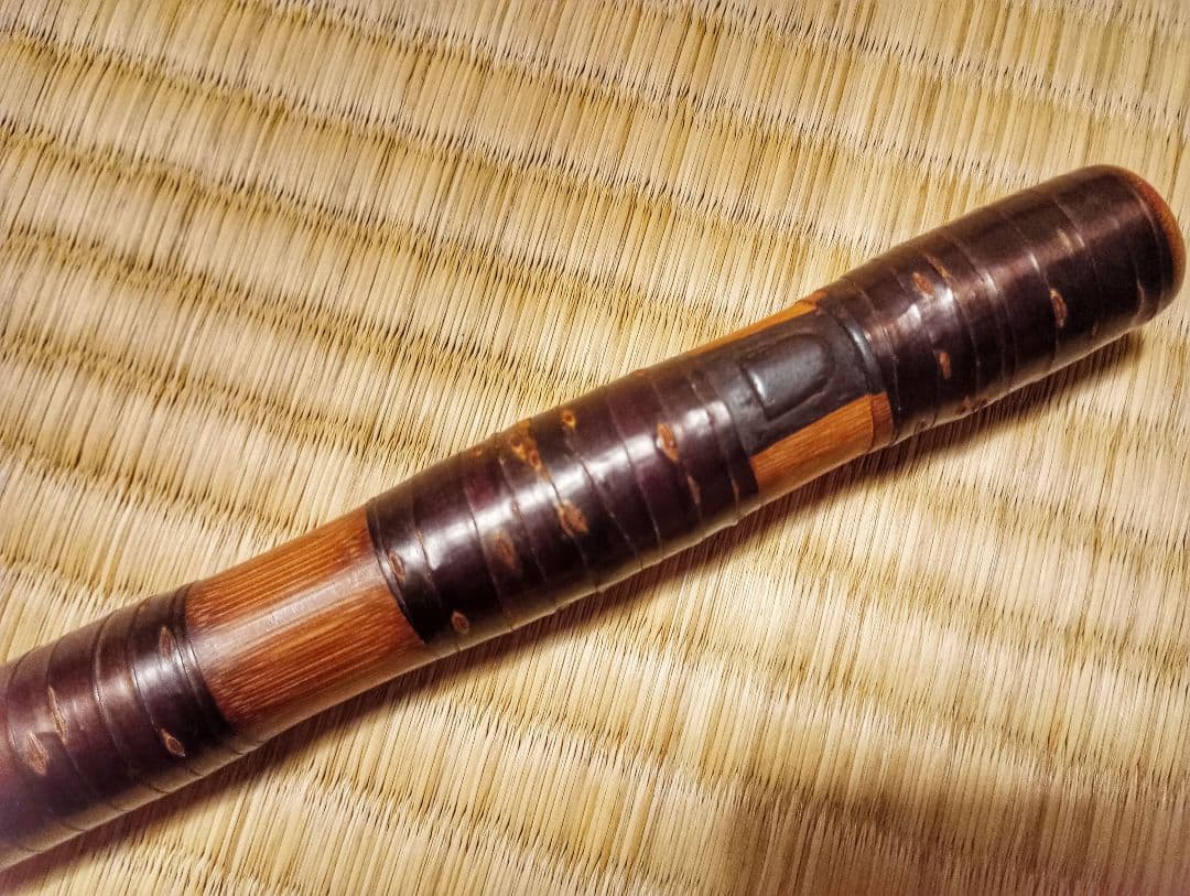樋野達夫作 出雲神楽笛 煤竹 桜樺広幅巻
