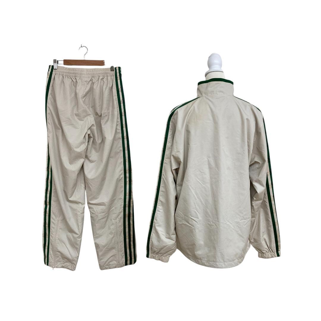 adidas アディダス アイボリー グリーン セットアップ Ｍ
