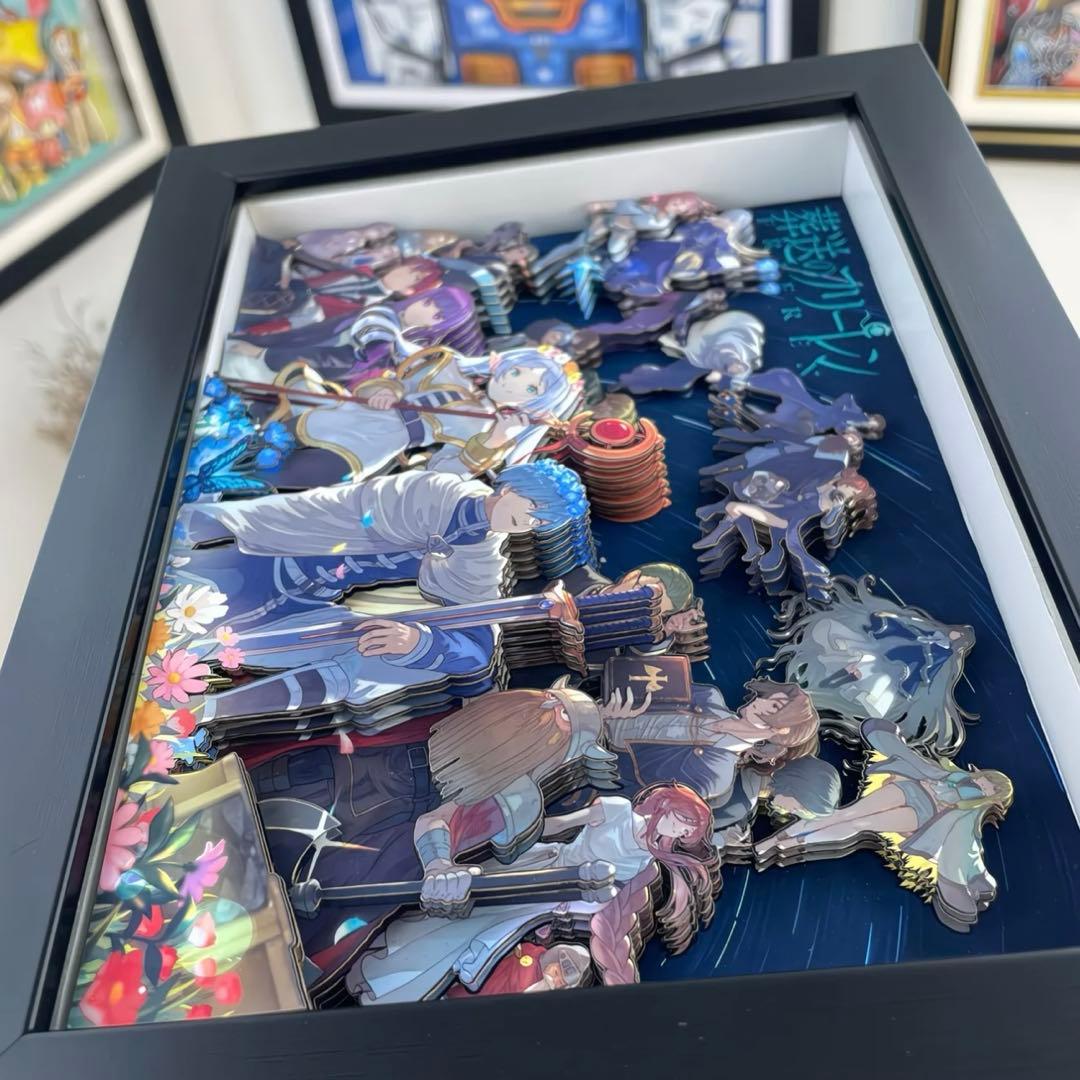激レア 葬送のフリーレン 3Dアート 立体画 額縁付 15.5×20.5サイズ