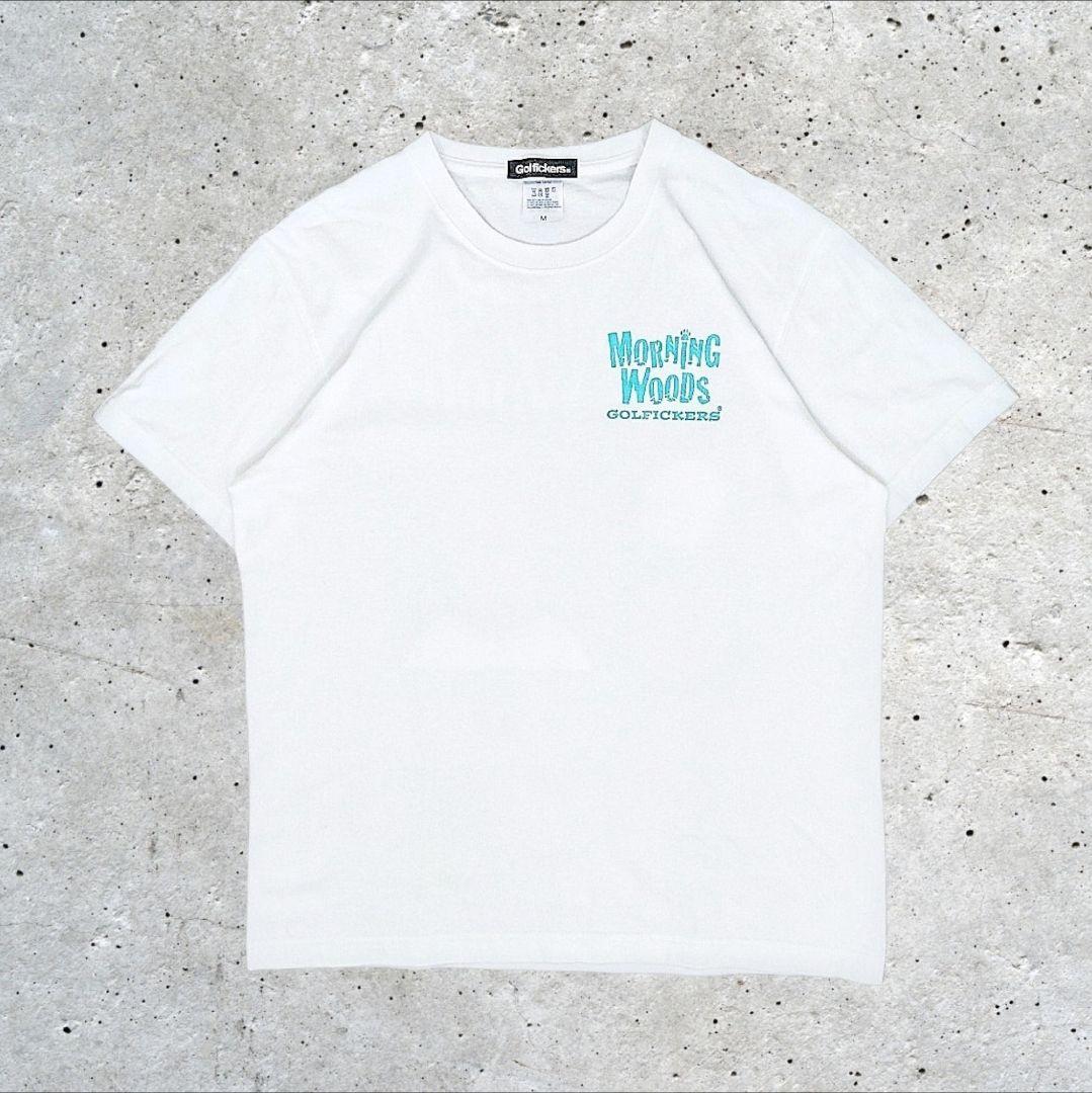 ゴルフィッカーズ Tシャツ M 白 メンズ ゴルフウェア 古着 レア