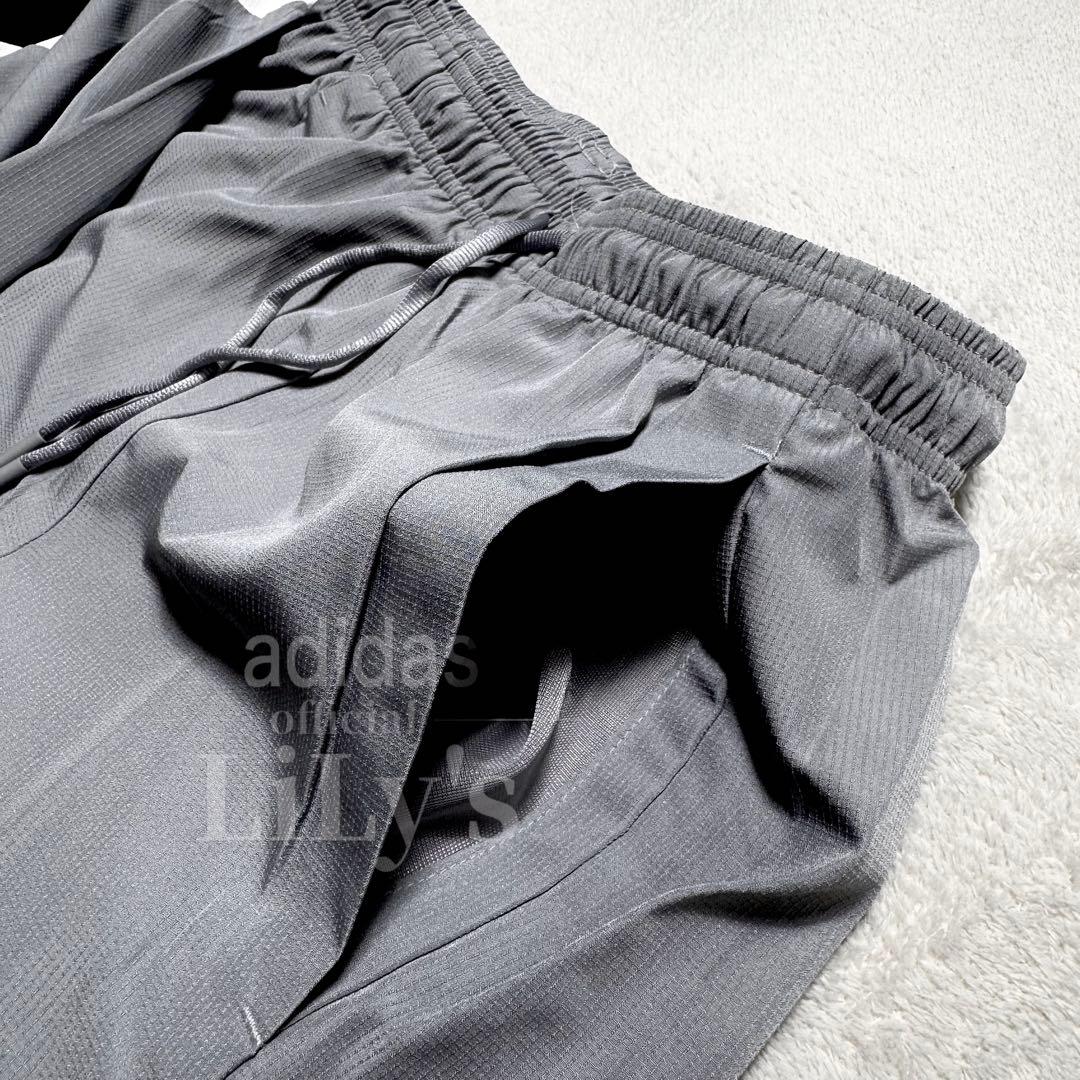 【Ｍサイズ】adidas上下セットアップ　グレー　ブラック　ウーブン　ウインド