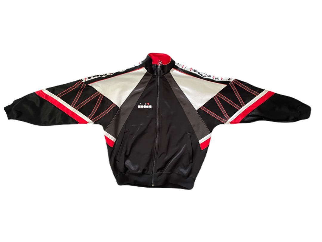 DIADORA ディアドラ トラック ジャケット パンツ ブラック 上下 90s