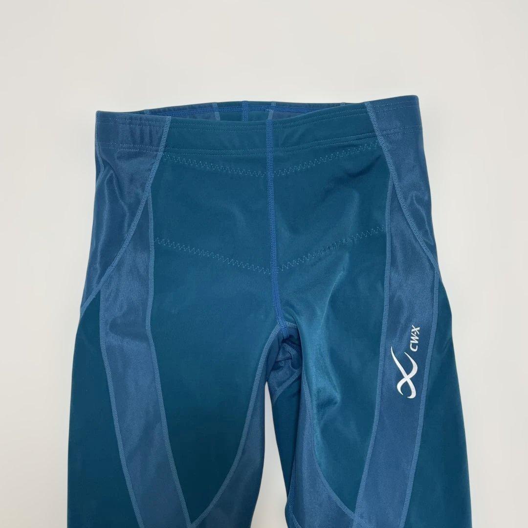 【美品】ワコールCWX ロングタイツ HZY-339 レディースM 青　ブルー
