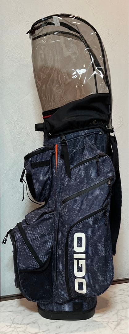 OGIO 14分割 キャディバッグ ネイビー、INNOVATIONフードカバー付