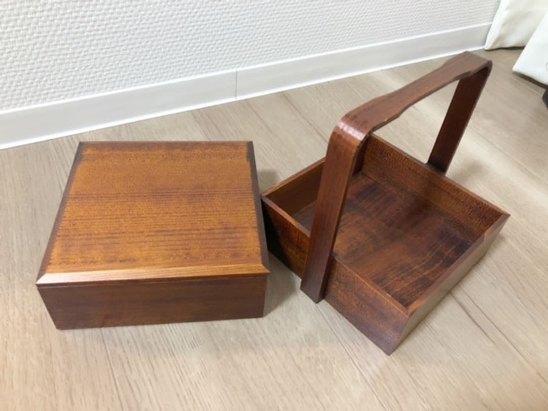 【新品】杉うるし　杉漆　手提げ　小重　茶道具