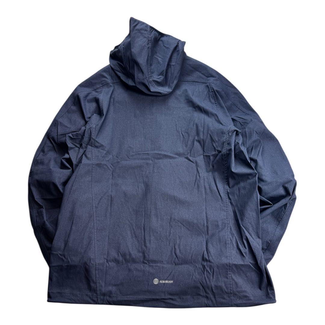 E2新品 XL アディダス adidas デニム風ウーブンセットアップ 上下 紺
