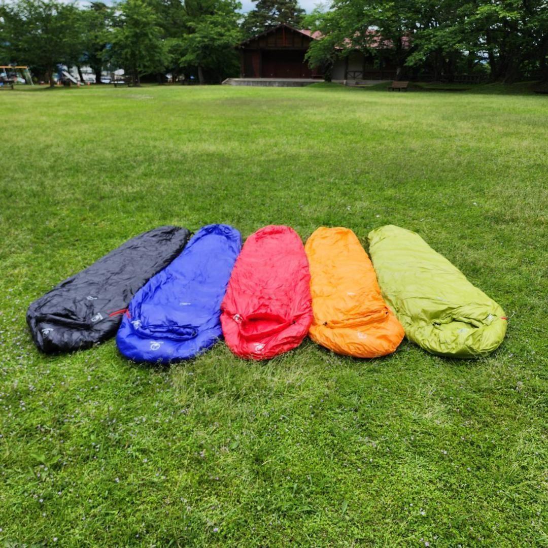 ★SALE★　高級ダウン使用　マミー型　寝袋 ダウンシュラフ　1000g　レッド
