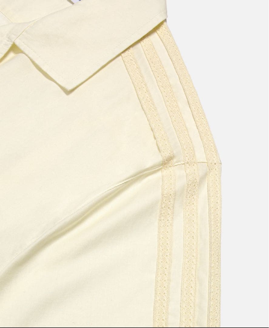 新品S ADIDAS X CLOT ボウリングシャツ ホワイトJP1599