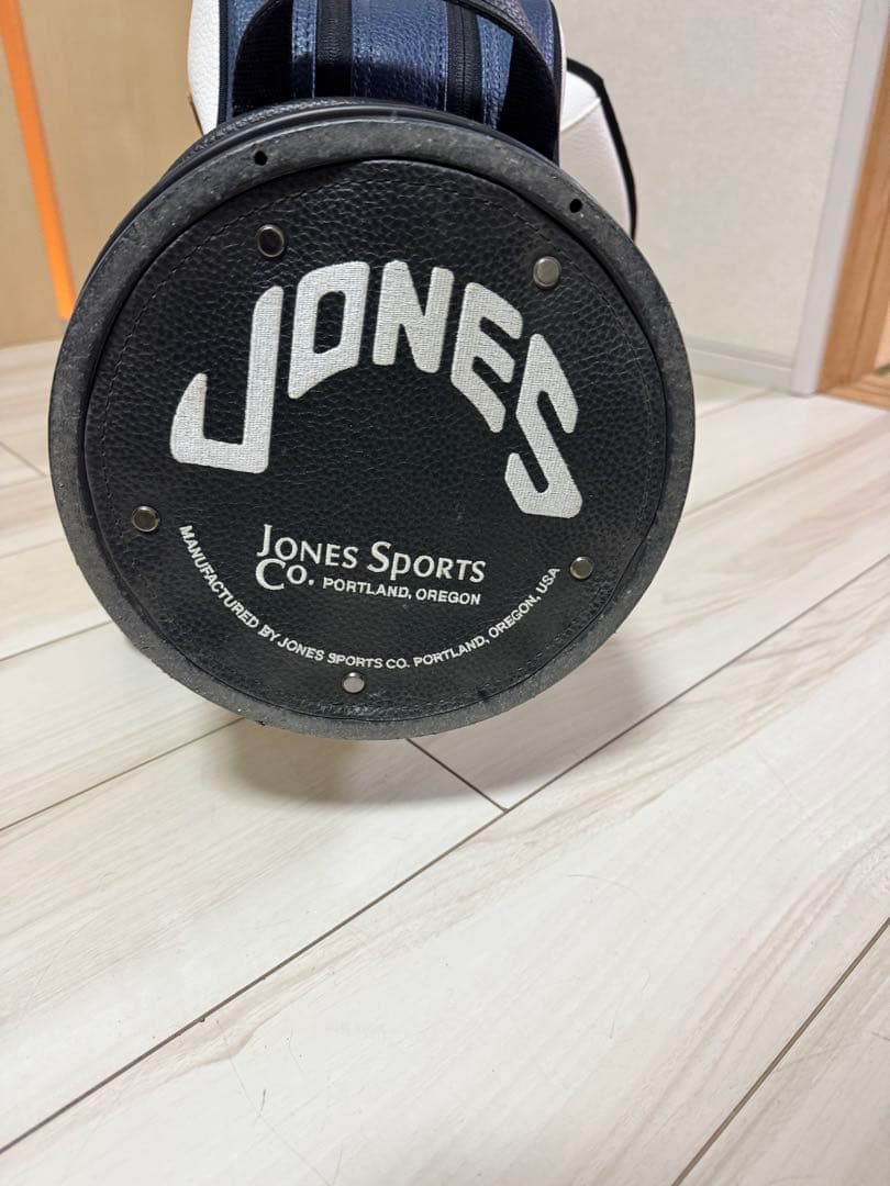 JONES キャディバッグ ネイビー/ホワイト、キャディーバックのみ