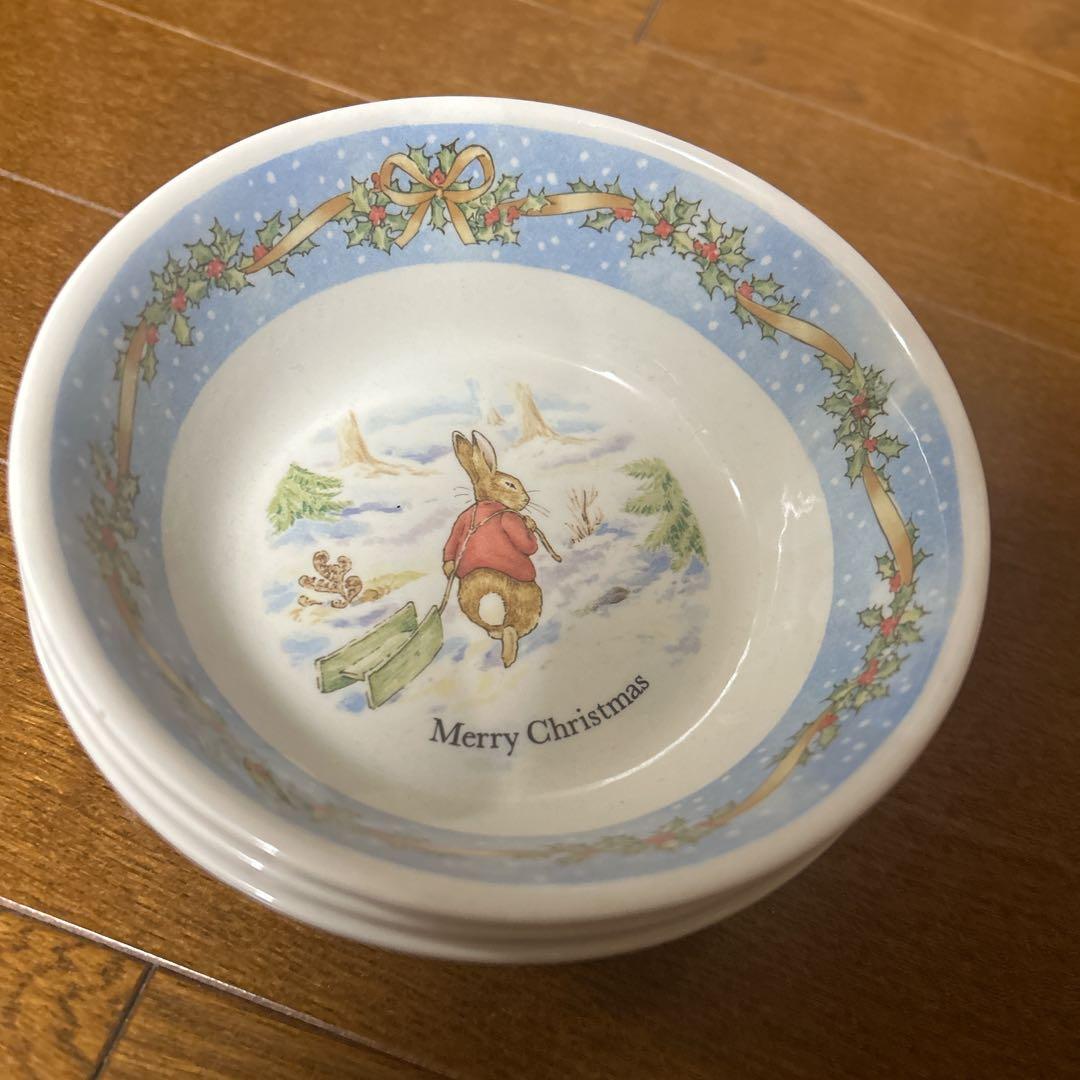  ウエッジウッド ピーターラビット ボウル Xmas 3個セット