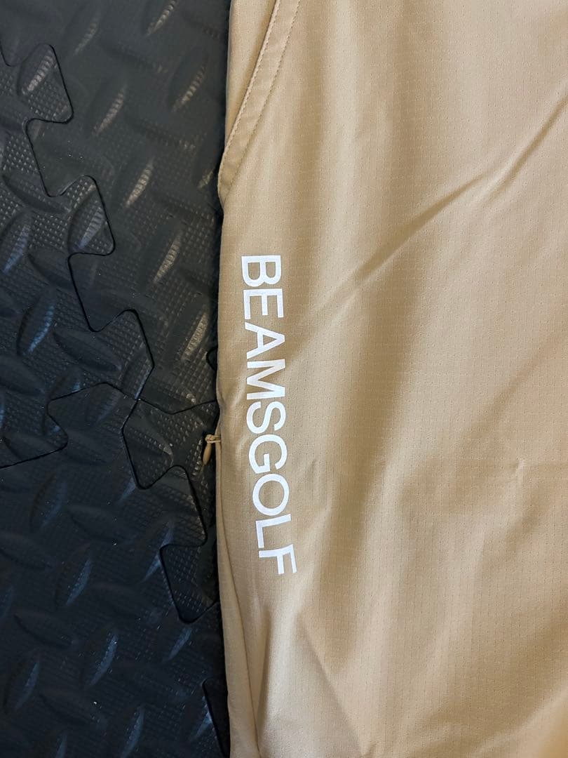 BEAMSGOLF ベージュ パンツ リブ付き裾